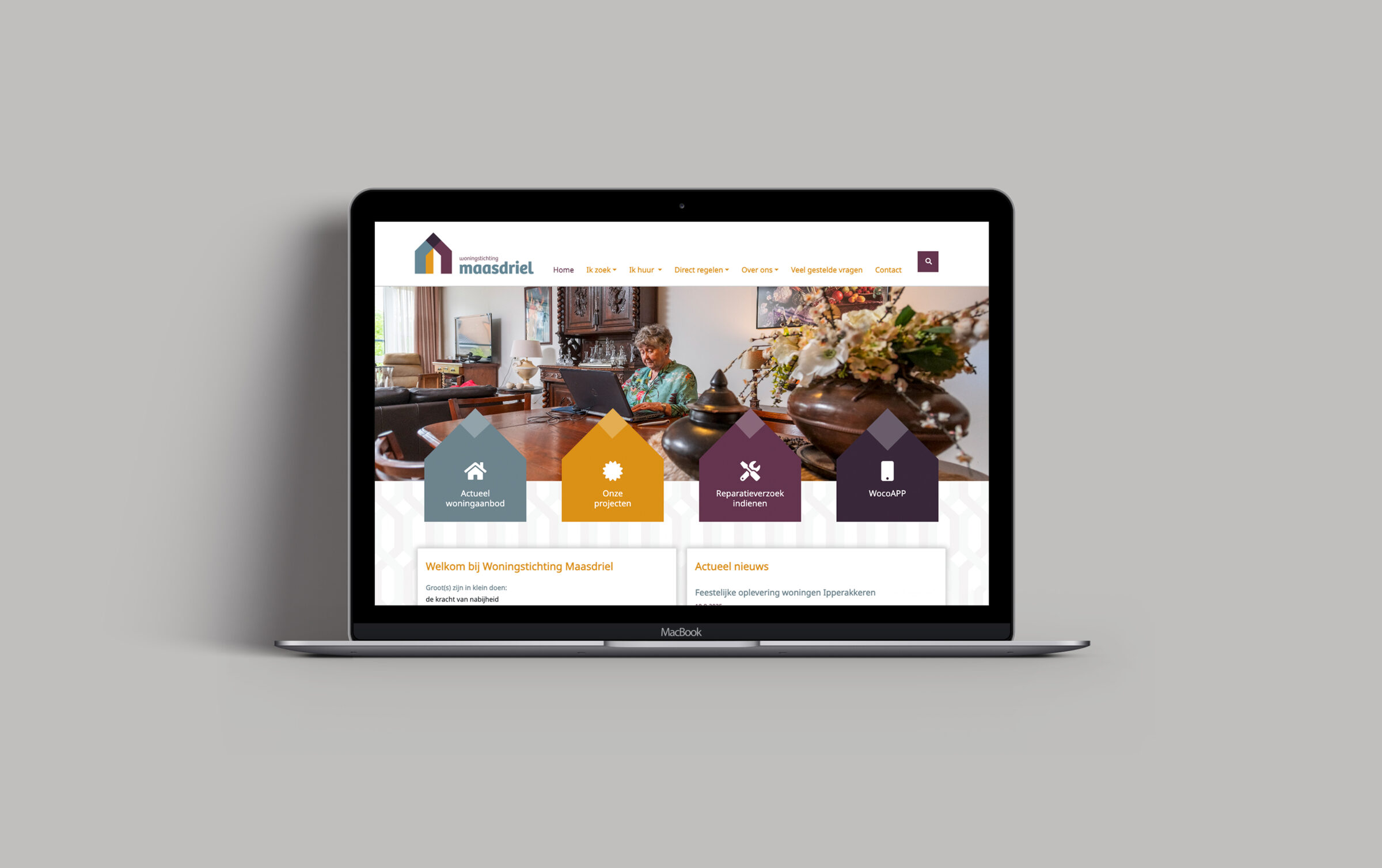 website Woningstichting Maasdriel